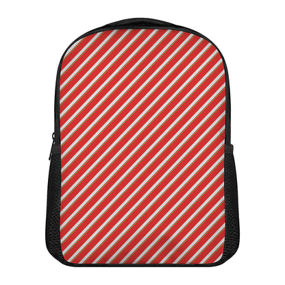 Candy Cane Stripe Pattern Print Casual Backpack