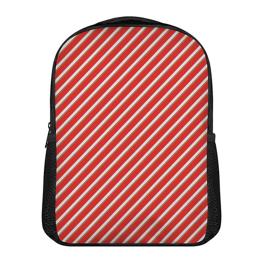 Candy Cane Stripe Pattern Print Casual Backpack