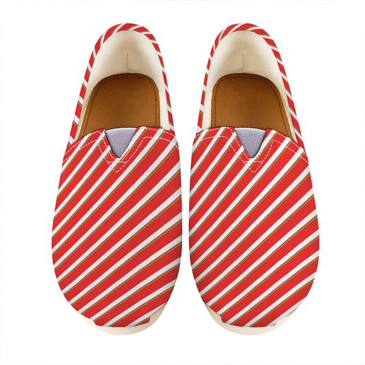 Candy Cane Stripe Pattern Print Casual Shoes