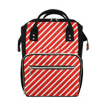 Candy Cane Stripe Pattern Print Diaper Bag