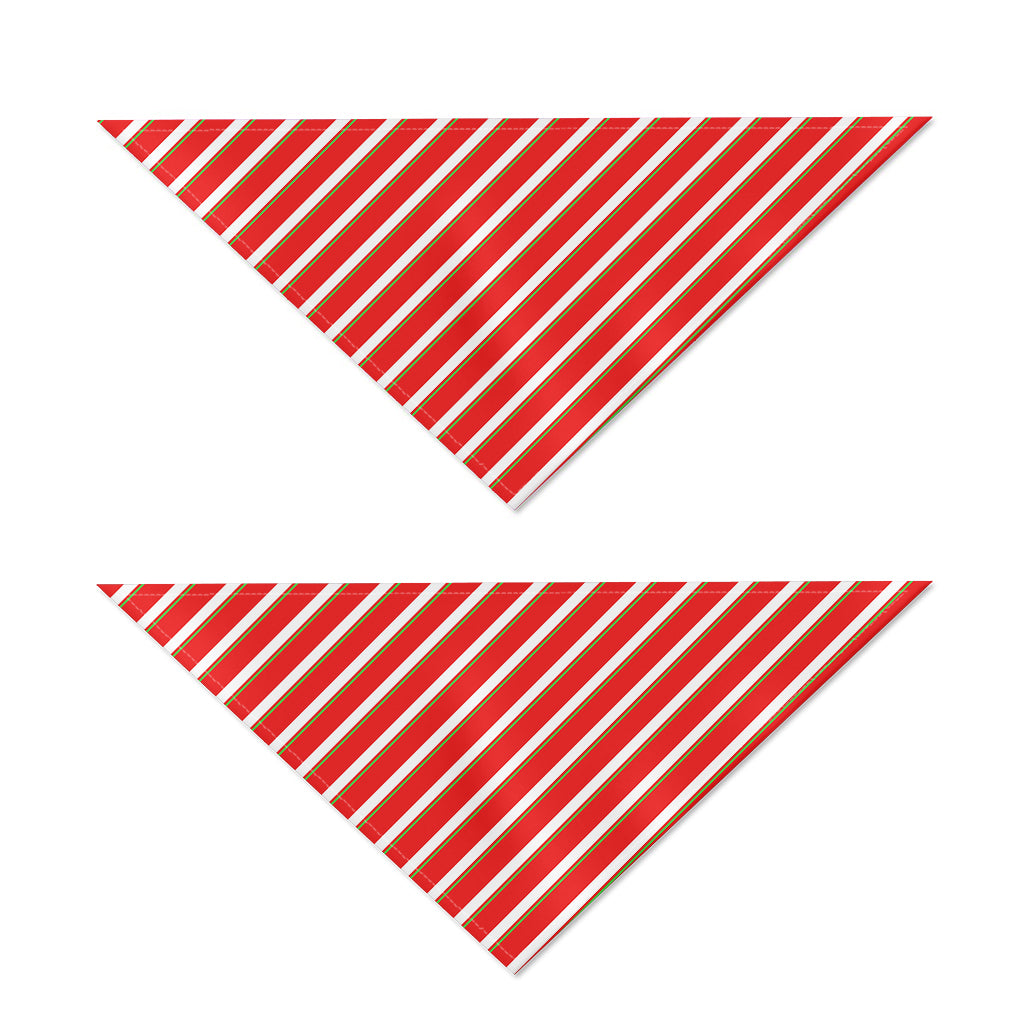 Candy Cane Stripe Pattern Print Dog Bandana