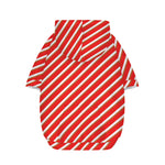 Candy Cane Stripe Pattern Print Dog Zip Up Hoodie