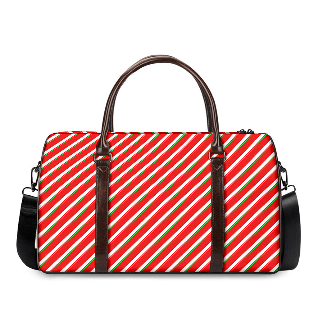 Candy Cane Stripe Pattern Print Duffle Bag