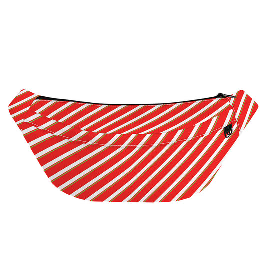Candy Cane Stripe Pattern Print Fanny Pack