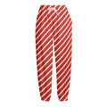 Candy Cane Stripe Pattern Print Fleece Lined Knit Pants