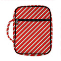 Candy Cane Stripe Pattern Print Front Pocket Bible Bag
