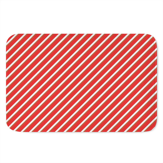 Candy Cane Stripe Pattern Print Indoor Door Mat