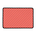 Candy Cane Stripe Pattern Print Kitchen Mat