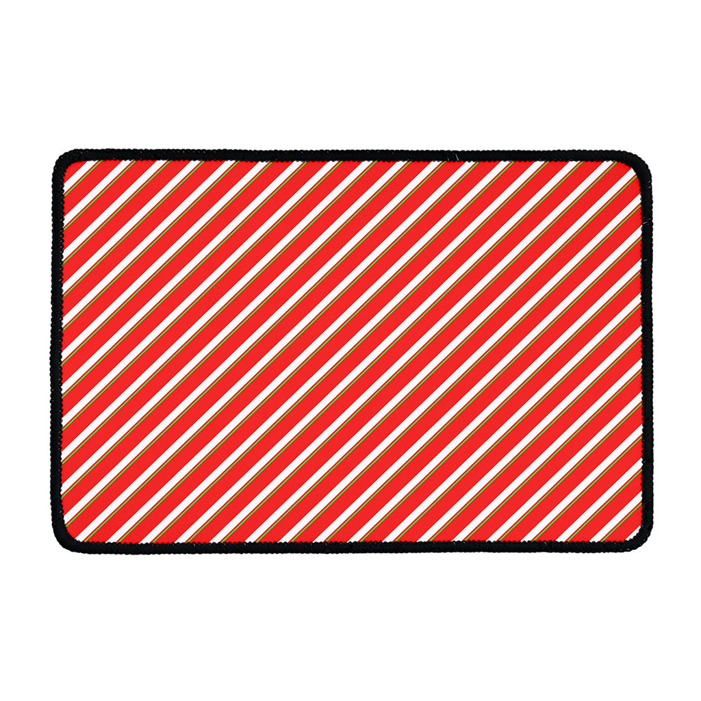 Candy Cane Stripe Pattern Print Kitchen Mat