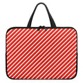Candy Cane Stripe Pattern Print Laptop Sleeve With Handle