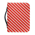 Candy Cane Stripe Pattern Print Leather Bible Cover