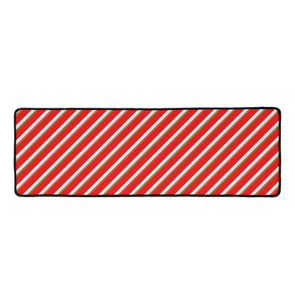 Candy Cane Stripe Pattern Print Long Kitchen Mat