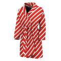 Candy Cane Stripe Pattern Print Men's Bathrobe