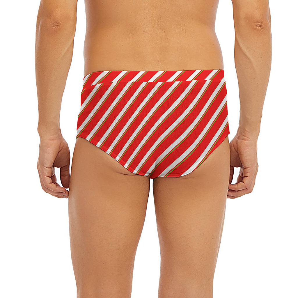 Candy Cane Stripe Pattern Print Men's Briefs