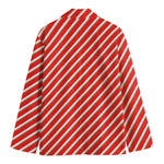 Candy Cane Stripe Pattern Print Men's Cotton Blazer