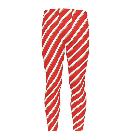 Candy Cane Stripe Pattern Print Men's leggings