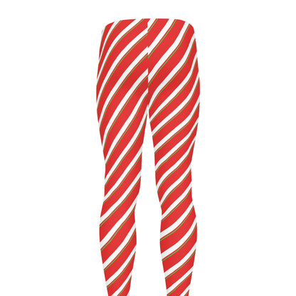 Candy Cane Stripe Pattern Print Men's leggings