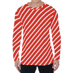 Candy Cane Stripe Pattern Print Men's Long Sleeve T-Shirt