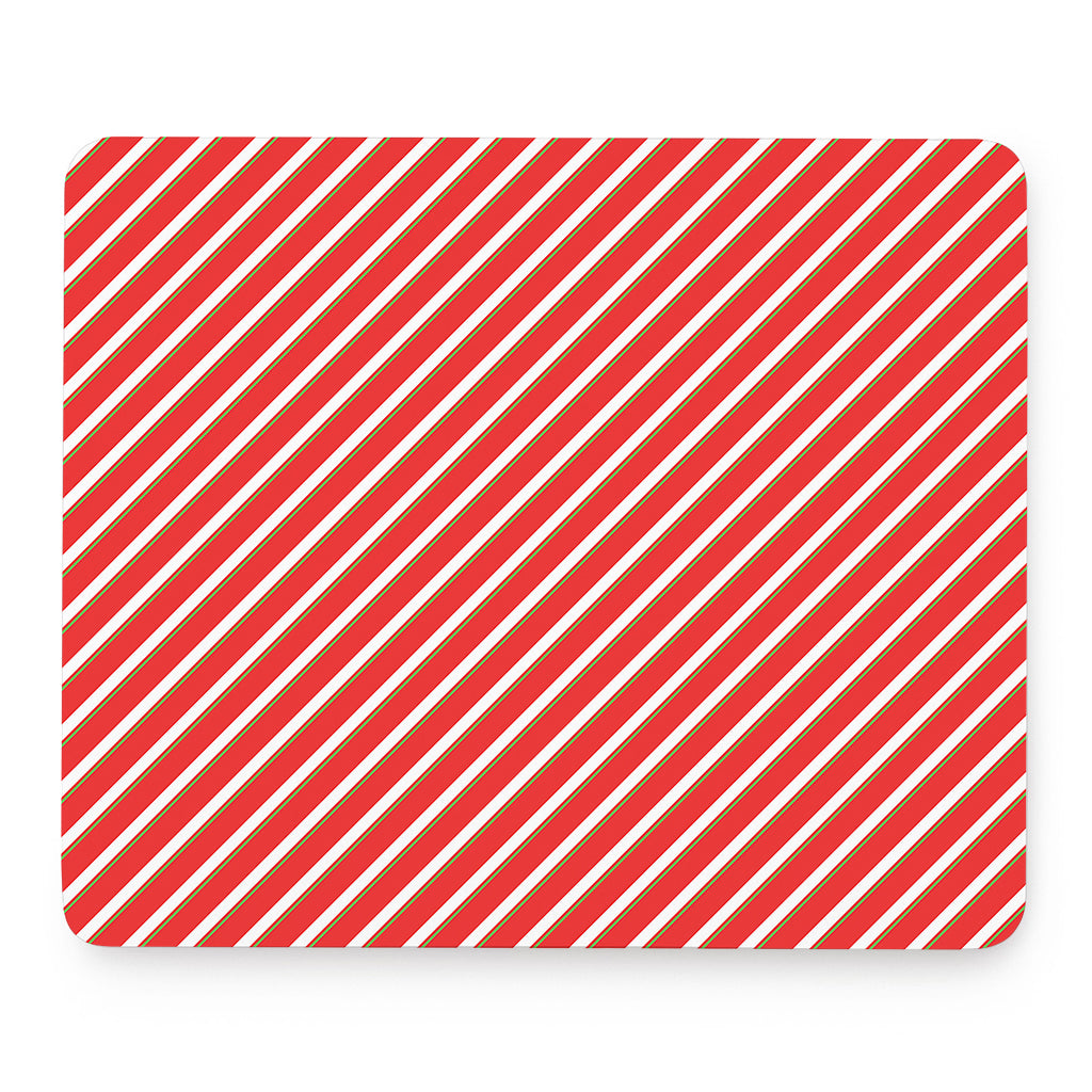 Candy Cane Stripe Pattern Print Mouse Pad