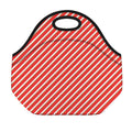 Candy Cane Stripe Pattern Print Neoprene Lunch Bag