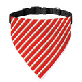 Candy Cane Stripe Pattern Print Over The Collar Dog Bandana