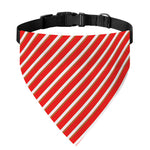 Candy Cane Stripe Pattern Print Over The Collar Dog Bandana