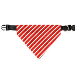 Candy Cane Stripe Pattern Print Over The Collar Dog Bandana