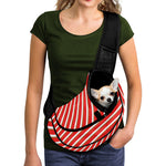 Candy Cane Stripe Pattern Print Pet Sling Carrier