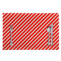 Candy Cane Stripe Pattern Print Placemat