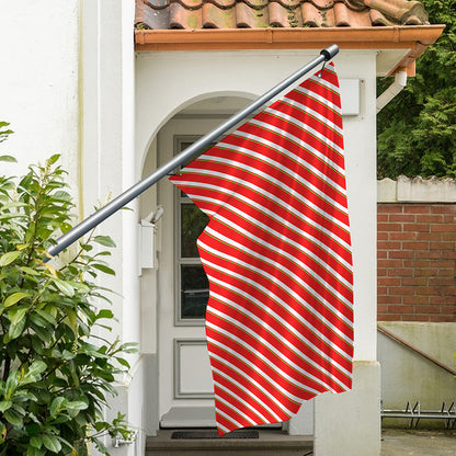 Candy Cane Stripe Pattern Print Polyester Flag