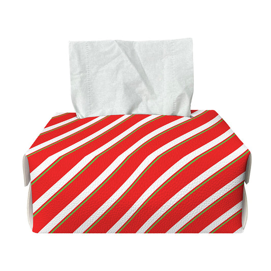 Candy Cane Stripe Pattern Print Rectangle Tissue Box Cover