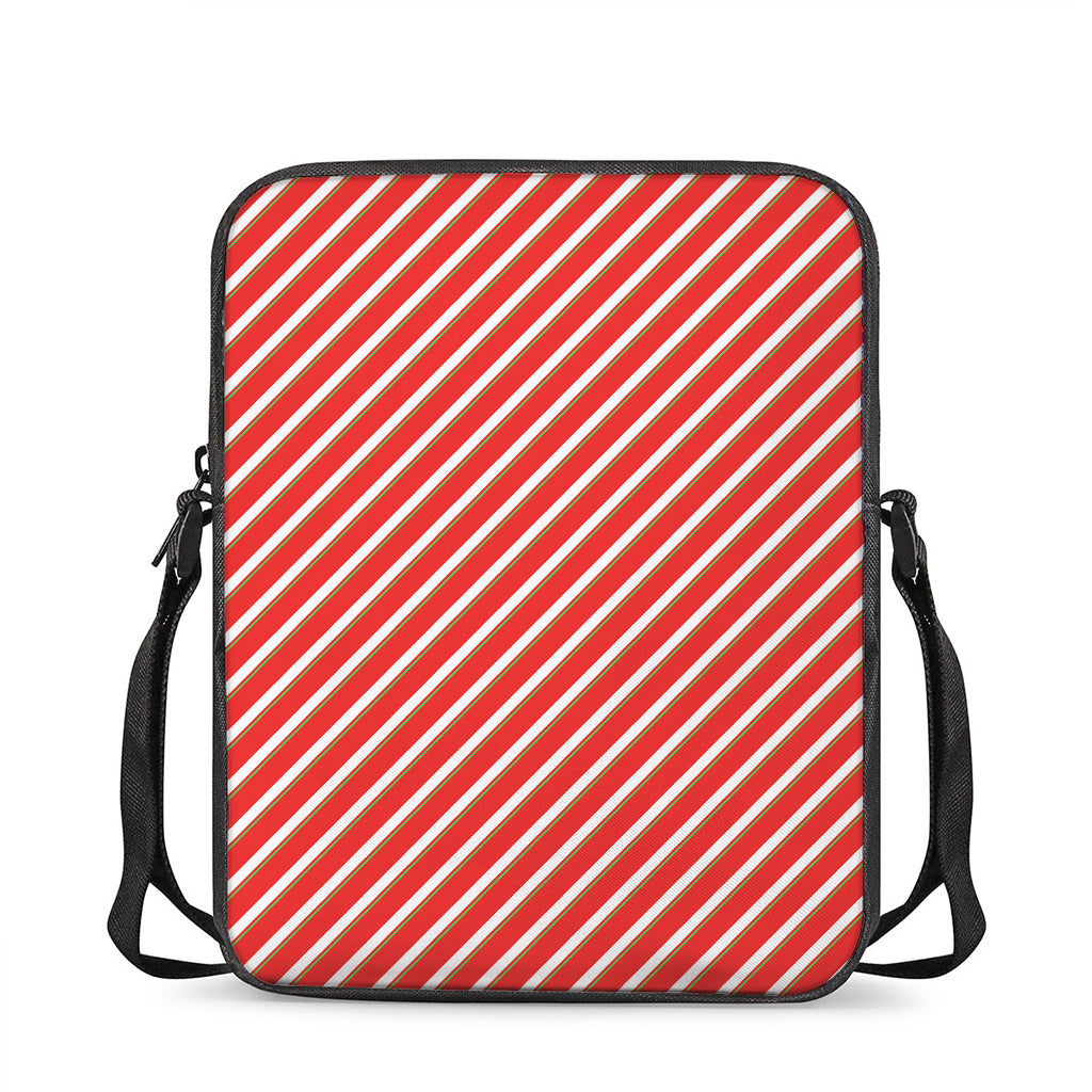 Candy Cane Stripe Pattern Print Rectangular Crossbody Bag