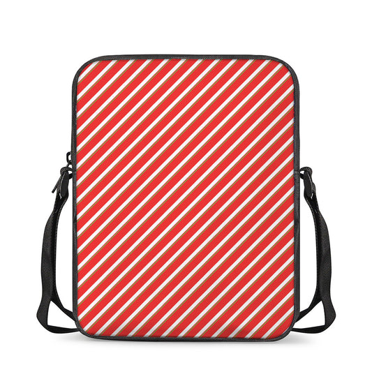 Candy Cane Stripe Pattern Print Rectangular Crossbody Bag