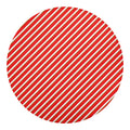 Candy Cane Stripe Pattern Print Round Blanket
