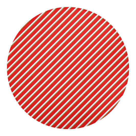 Candy Cane Stripe Pattern Print Round Blanket