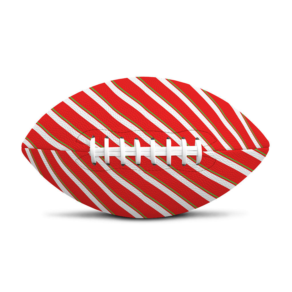 Candy Cane Stripe Pattern Print Rugby Ball