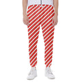 Candy Cane Stripe Pattern Print Joggers