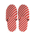 Candy Cane Stripe Pattern Print Slippers
