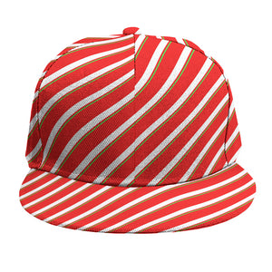 Candy Cane Stripe Pattern Print Snapback Cap