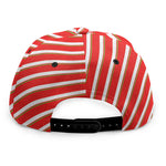 Candy Cane Stripe Pattern Print Snapback Cap