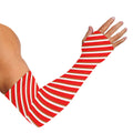 Candy Cane Stripe Pattern Print Sun Protection Arm Sleeves