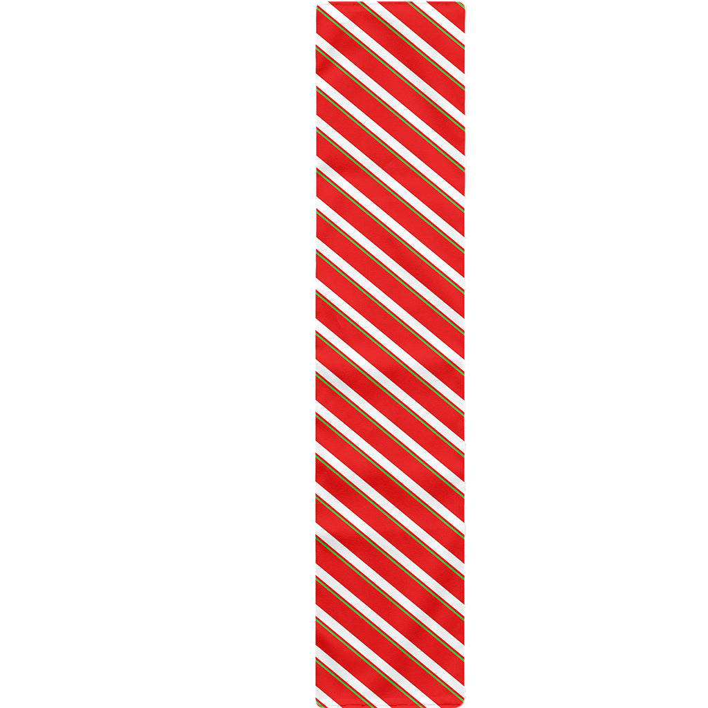 Candy Cane Stripe Pattern Print Table Runner