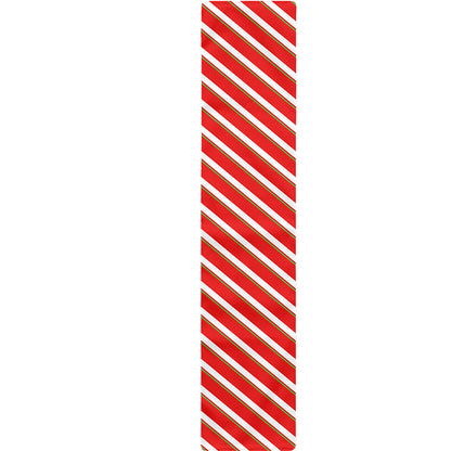 Candy Cane Stripe Pattern Print Table Runner