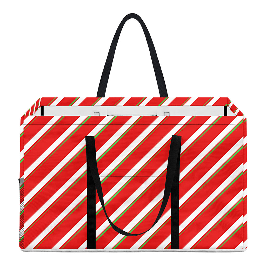 Candy Cane Stripe Pattern Print Utility Tote Bag