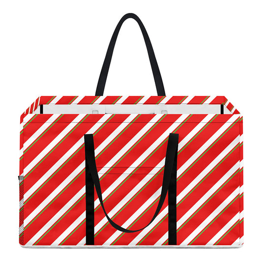 Candy Cane Stripe Pattern Print Utility Tote Bag