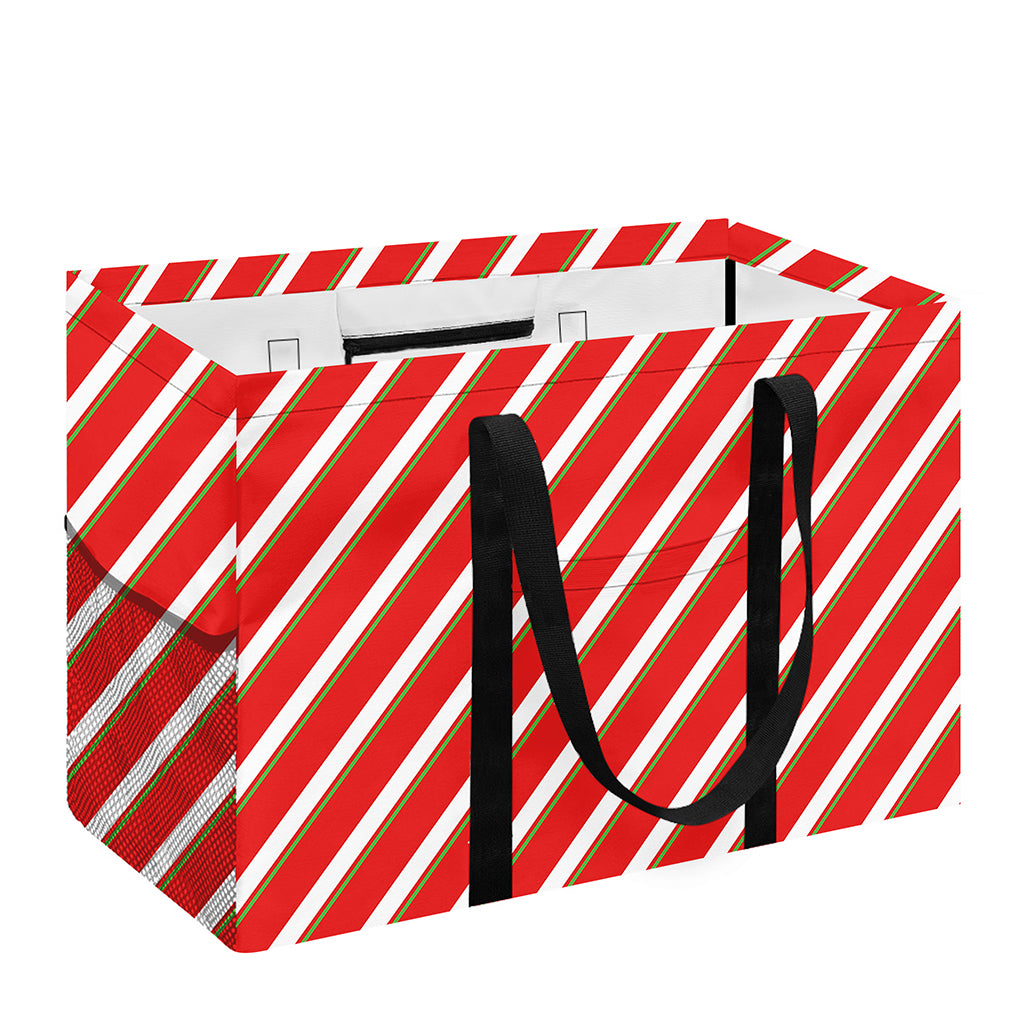 Candy Cane Stripe Pattern Print Utility Tote Bag