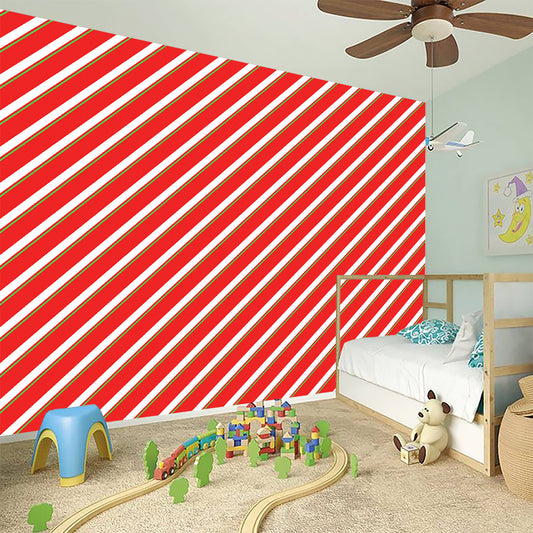 Candy Cane Stripe Pattern Print Wall Sticker