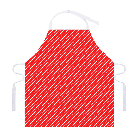 Candy Cane Striped Pattern Print Adjustable Apron