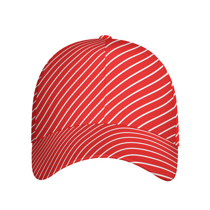 Candy Cane Striped Pattern Print Baseball Cap