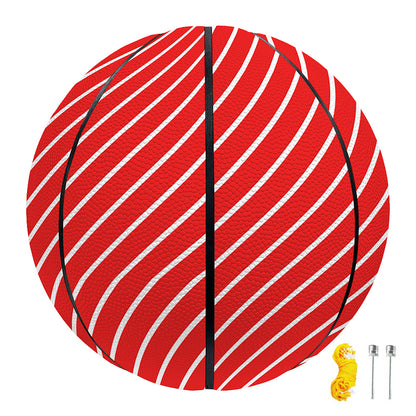 Candy Cane Striped Pattern Print Basketball
